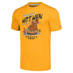 San Diego Padres MLB x Guy Fieri’s Flavortown Unisex Tri-Blend T-Shirt - Gold - MLB Discount