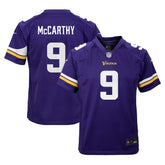 Nike J.J. McCarthy Minnesota Vikings Youth Game Jersey Purple