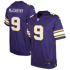 Nike J.J. McCarthy Minnesota Vikings Youth Game Jersey Purple