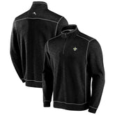 New Orleans Saints Big & Tall Tobago Bay Half-Zip Sweatshirt Black