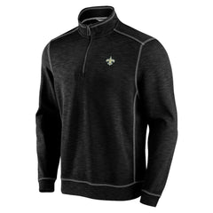 New Orleans Saints Big & Tall Tobago Bay Half-Zip Sweatshirt Black