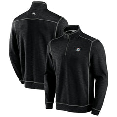 Miami Dolphins Tobago Bay Tri-Blend Half-Zip Sweatshirt Black