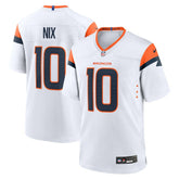 Nike Bo Nix Denver Broncos Game Jersey White