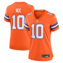 Nike Bo Nix Denver Broncos Women's Mile High Collection 1977 Throwback Player Game Jersey Orange