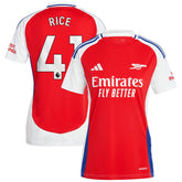 Declan Rice Arsenal Women's 2024/25 Home Replica Player Jersey – Red - Adidas