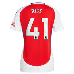 Declan Rice Arsenal Women's 2024/25 Home Replica Player Jersey – Red - Adidas