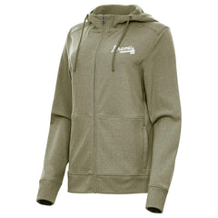 Atlanta Braves Antigua Women's Seeker Full-Zip Hoodie Jacket - Olive - MLB Online