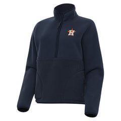 Houston Astros Antigua Women's Figure Half-Zip Sweatshirt - Navy - MLB Discount