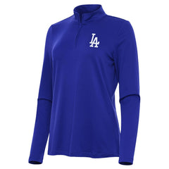 Los Angeles Dodgers Antigua Women's Reprocess Quarter-Zip Top - Royal - MLB Lifestyle