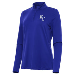Kansas City Royals Antigua Women's Reprocess Quarter-Zip Top - Royal - MLB Lifestyle