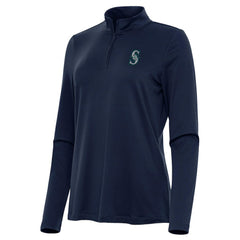 Seattle Mariners Antigua Women's Reprocess Quarter-Zip Top - Navy - MLB Sale