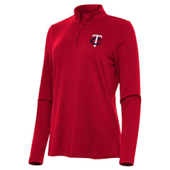 Minnesota Twins Antigua Women's Reprocess Quarter-Zip Top - Red - MLB on Sale