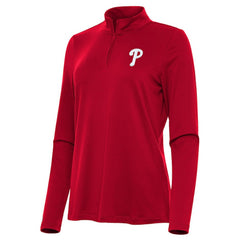 Philadelphia Phillies Antigua Women's Reprocess Quarter-Zip Top - Red - MLB Online