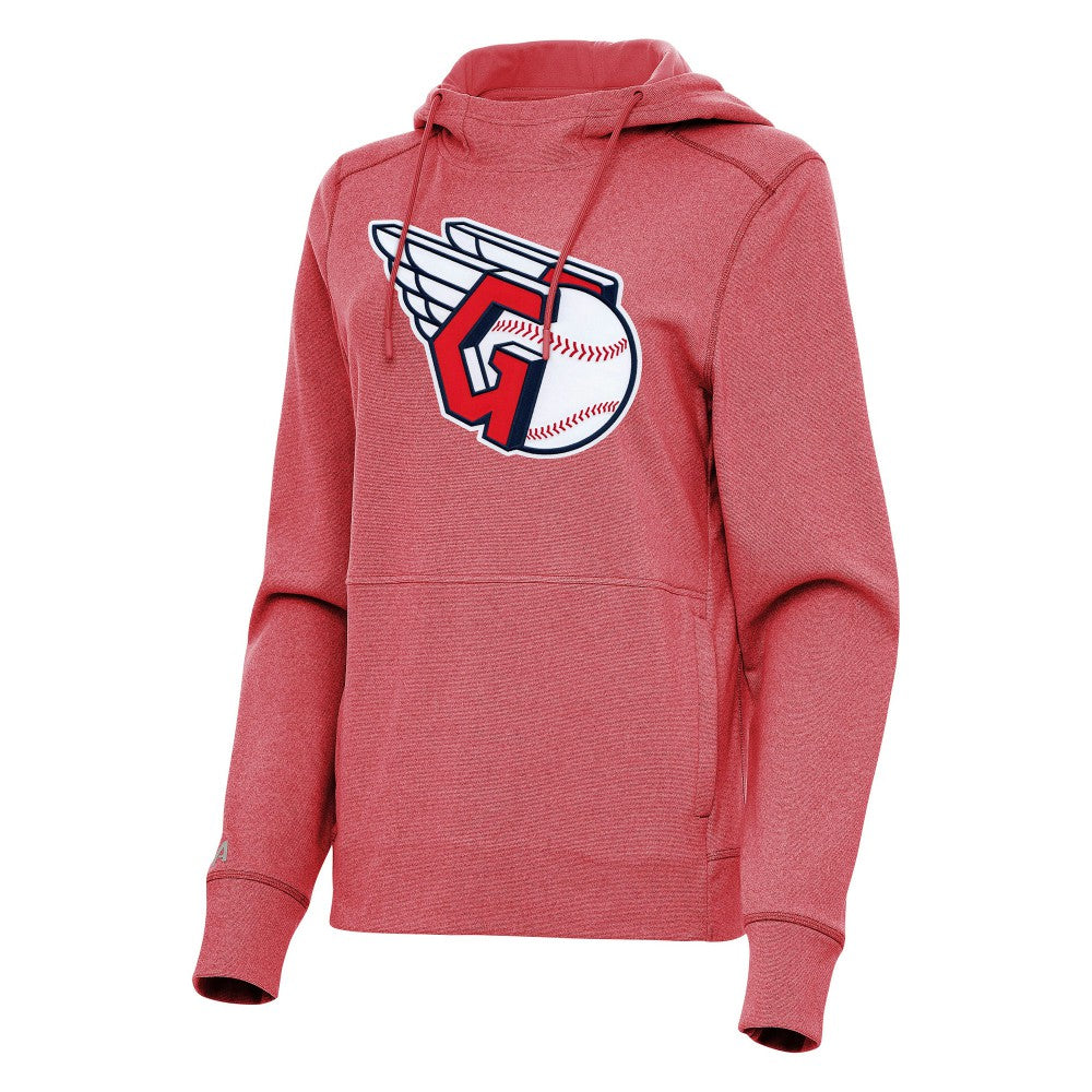 Cleveland Guardians Antigua Women's Justice Pullover Hoodie - Heather Red - MLB on Sale
