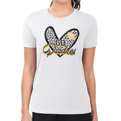 San Diego Padres G-III 4Her by Carl Banks Women's Super-Slim Fit Lightweight Leopard Heart T-Shirt - White - MLB on Sale