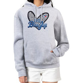 Toronto Blue Jays G-III 4Her by Carl Banks Women's Leopard Heart Pullover Hoodie - Heather Gray - MLB Discount