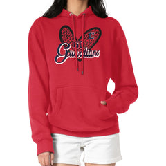 Cleveland Guardians G-III 4Her by Carl Banks Women's Leopard Heart Pullover Hoodie - Red - MLB on Sale