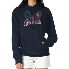 St. Louis Cardinals G-III 4Her by Carl Banks Women's Leopard Heart Pullover Hoodie - Navy - MLB Discount