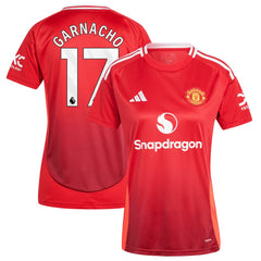 Alejandro Garnacho Manchester United Women's 2024/25 Home Replica Player Jersey Red - Adidas cheap
