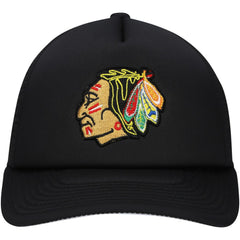 Chicago Blackhawks Mitchell & Ness Youth Core Trucker Adjustable Hat - Black - NHL 201693057
