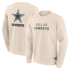 Fanatics Dallas Cowboys Elements Future Ground Lettering Pullover Sweatshirt Cream