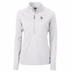 Minnesota Vikings Cutter & Buck Women's Adapt Eco Knit Stretch Recycled Half-Zip Pullover Top White