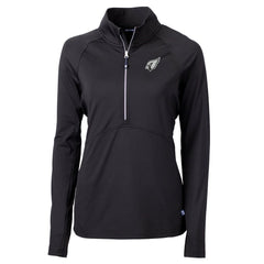 Arizona Cardinals Cutter & Buck Women's Adapt Eco Knit Stretch Recycled Half-Zip Pullover Top Black