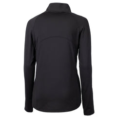 Cincinnati Bengals Cutter & Buck Women's Adapt Eco Knit Stretch Recycled Half-Zip Pullover Top Black