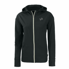 Detroit Lions Cutter & Buck Women's Daybreak Eco Recycled Full-Zip Hoodie Black