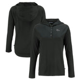 Denver Broncos Cutter & Buck Women's Coastline Epic Comfort Eco Recycled Long Sleeve Hoodie T-Shirt Black