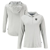 Chicago Bears Cutter & Buck Women's Coastline Epic Comfort Eco Recycled Long Sleeve Hoodie T-Shirt Gray
