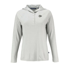 Kansas City Chiefs Cutter & Buck Women's Coastline Epic Comfort Eco Recycled Long Sleeve Hoodie T-Shirt Gray