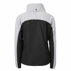 Detroit Lions Cutter & Buck Women's Charter Eco Recycled Half-Zip Hoodie Anorak Jacket Black/Gray