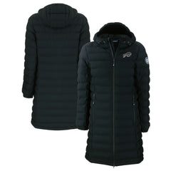 Buffalo Bills Cutter & Buck Women's Mission Ridge Repreve Eco Insulated Full-Zip Hoodie Long Puffer Jacket Black