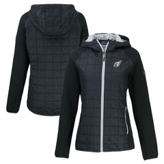 Arizona Cardinals Cutter & Buck Women's Rainier PrimaLoft Eco Hybrid Full-Zip Hoodie Jacket Black
