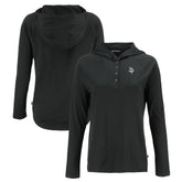 Minnesota Vikings Cutter & Buck Women's Coastline Epic Comfort Eco Recycled Long Sleeve Hoodie T-Shirt Black
