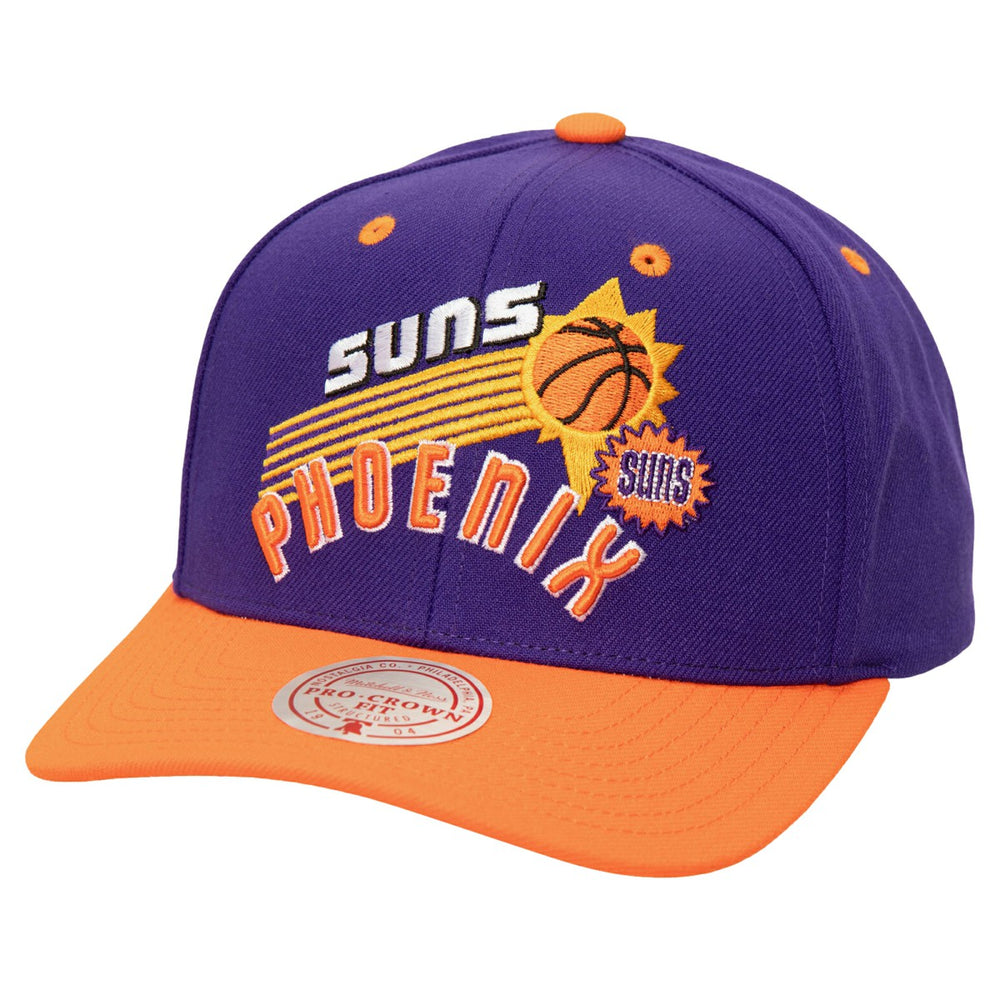 Phoenix Suns All In 2.0 Pro Crown Snapback Hat Purple | Mitchell & Ness Lifestyle
