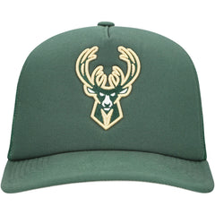 Milwaukee Bucks Core Evergreen OTC Trucker Adjustable Hat Hunter Green | Mitchell & Ness online