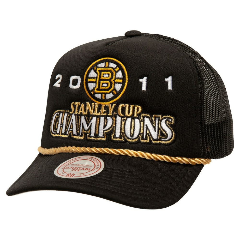 Boston Bruins Mitchell & Ness SOUL Collection Golden Stanley Cup Champions Trucker Adjustable Hat - Black - NHL 201700895