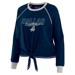 Dallas Cowboys WEAR by Erin Andrews Women's Tie-Front Long Sleeve T-Shirt Navy