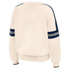 Dallas Cowboys WEAR by Erin Andrews Women's Stripe Pullover Sweater Cream