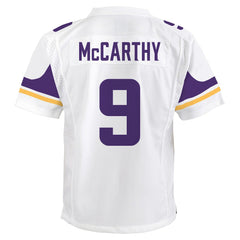 Nike J.J. McCarthy Minnesota Vikings Youth Game Jersey White