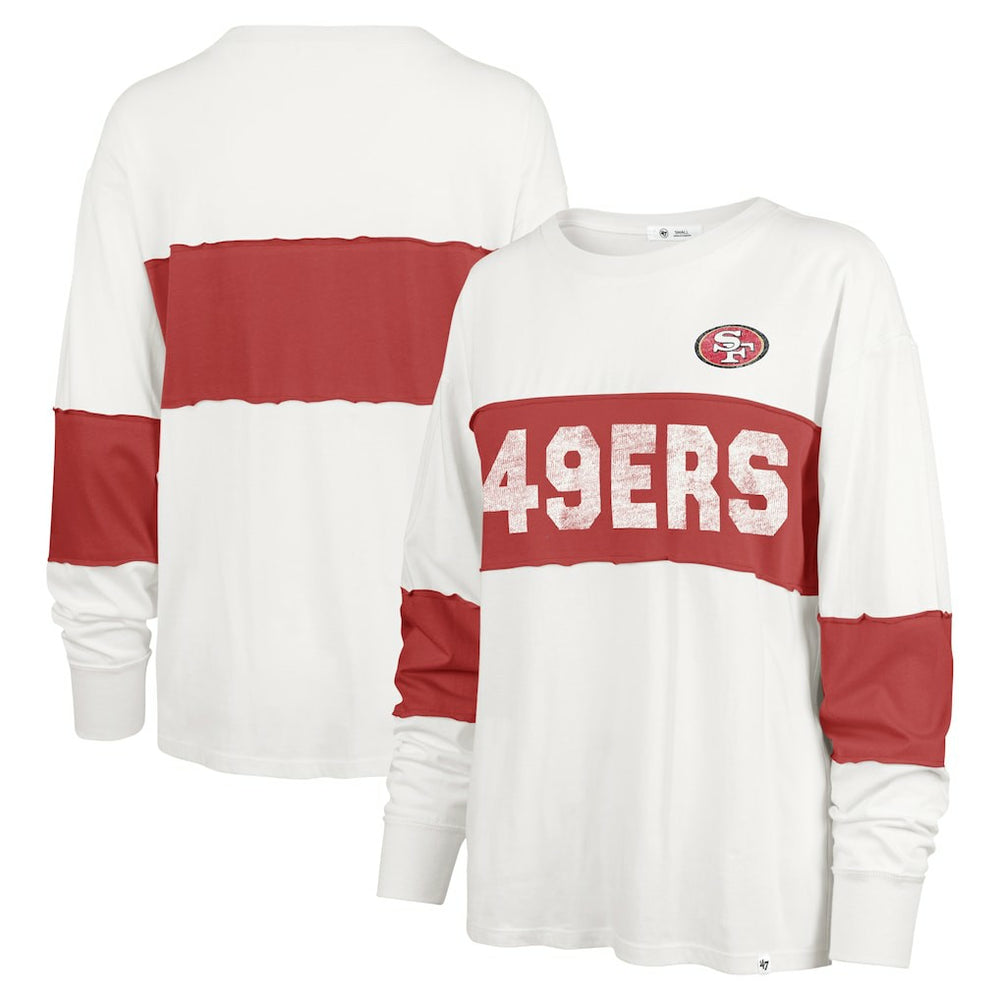 47 brand San Francisco 49ers '47 Women's Clubhouse Pride Taylor Long Sleeve T-Shirt Cream