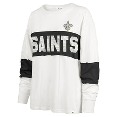 47 brand New Orleans Saints '47 Women's Clubhouse Pride Taylor Long Sleeve T-Shirt Cream