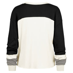 47 brand Las Vegas Raiders '47 Women's Double Header Curve Raglan Long Sleeve Crop Top Cream