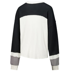 47 brand Jacksonville Jaguars '47 Women's Double Header Curve Raglan Long Sleeve Crop Top Cream