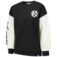 47 brand Pittsburgh Steelers '47 Women's Double Header Rise Andie Pullover Sweatshirt Black