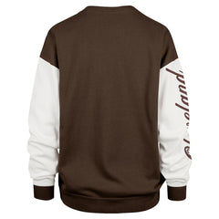 47 brand Cleveland Browns '47 Women's Double Header Rise Andie Pullover Sweatshirt Brown