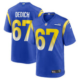 Nike Justin Dedich Los Angeles Rams Game Jersey Royal