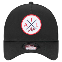 Atlanta Braves New Era 9FORTY A-Frame Adjustable Hat - Black - New Era on Sale